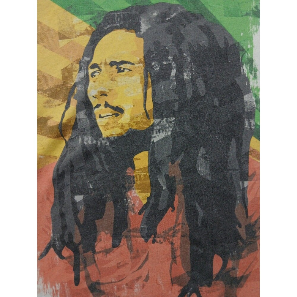 Billabong x Bob Marley Graphic T-Shirt Mens L Large Organic Cotton Rasta Colors - Picture 3 of 14